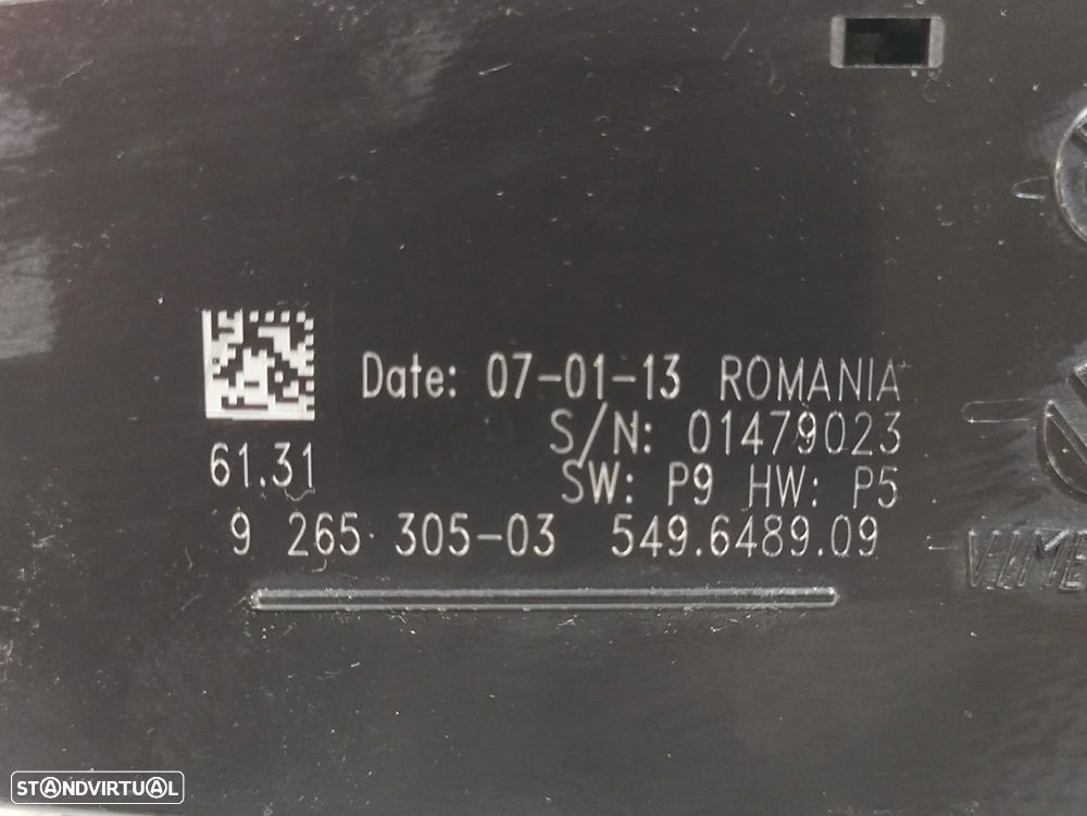 INTERRUPTOR LUZ LUZES BMW SERIE 1 F20 F21 61319265305 9265305 SERIE 3 F30 F31 SERIE 4 F32 F33 F36 GRAN COUPE COMANDO COMUTADOR - 7
