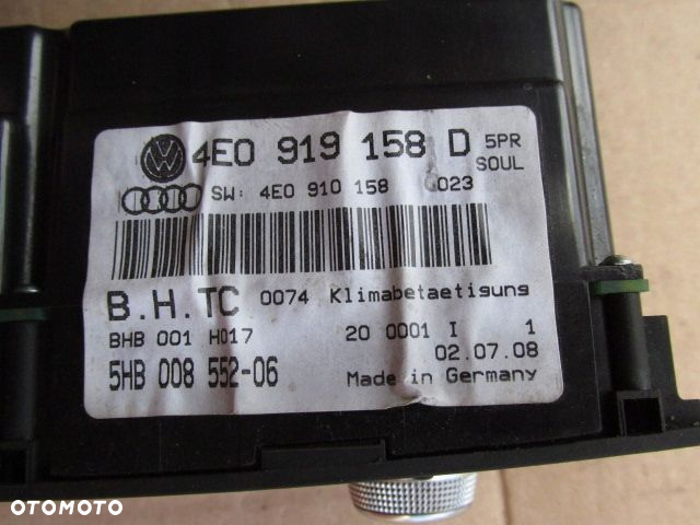 Audi A8 D3 lift Panel nawiewu klimatyzacji 4E0919158D tylny - 5