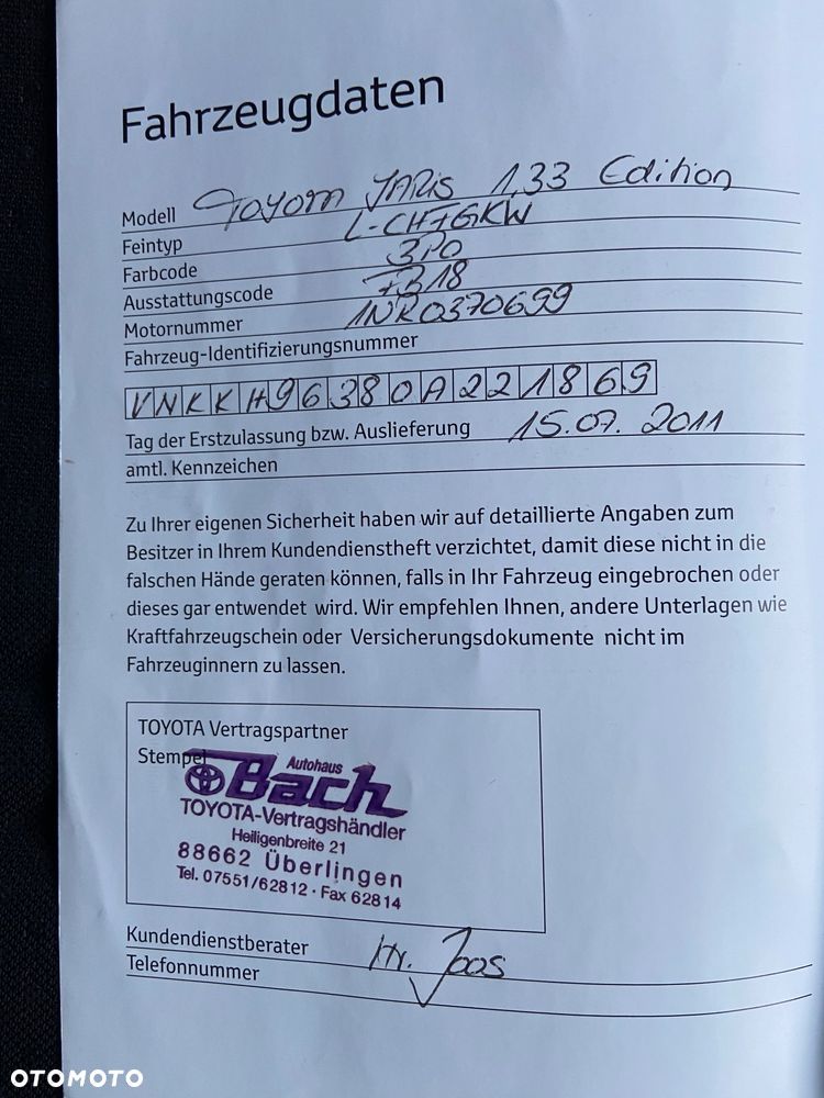 Toyota Yaris 1.33 Prestige - 36
