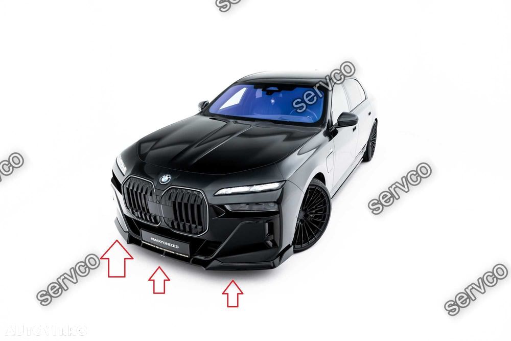 Prelungire splitter bara fata Bmw Seria 7 M-Pack / M760e / i7 M-Pack G70 2022- v6 - Maxton Design