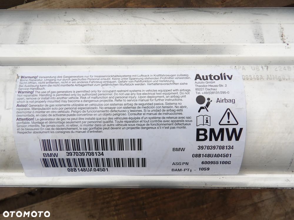 BMW - E60,E61 - PODUSZKA - AIRBAG - PRAWY PRZÓD - 9708134 - 2