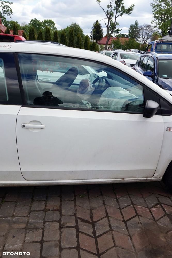 DRZWI PRZEDNIE PRAWE CITIGO NF1 3D HB LB9A 1S3831056B BIAŁY SKODA 2011-2019 - 1