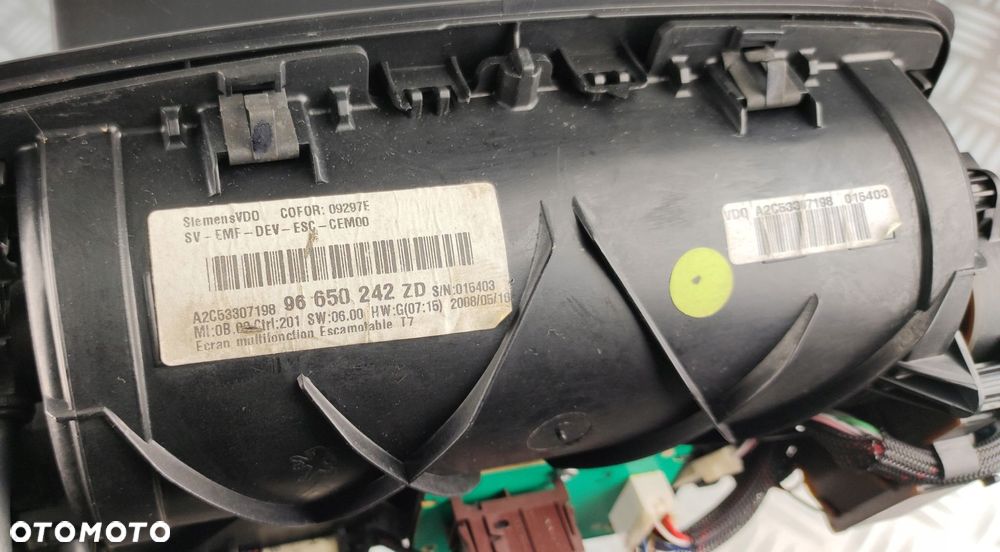 96650242ZD wyświetlacz ekran radia NAVI GPS nawigacji ramka PEUGEOT 308 T7 - 5