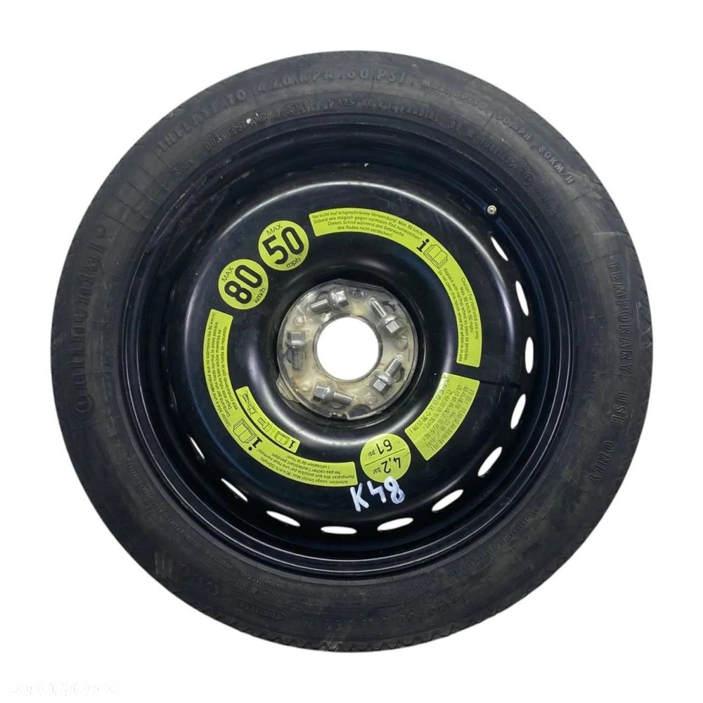 KOŁO DOJAZDOWE MERCEDES CLK W208 W209 C-KLASA W203 125/80R17 5X112 - 1