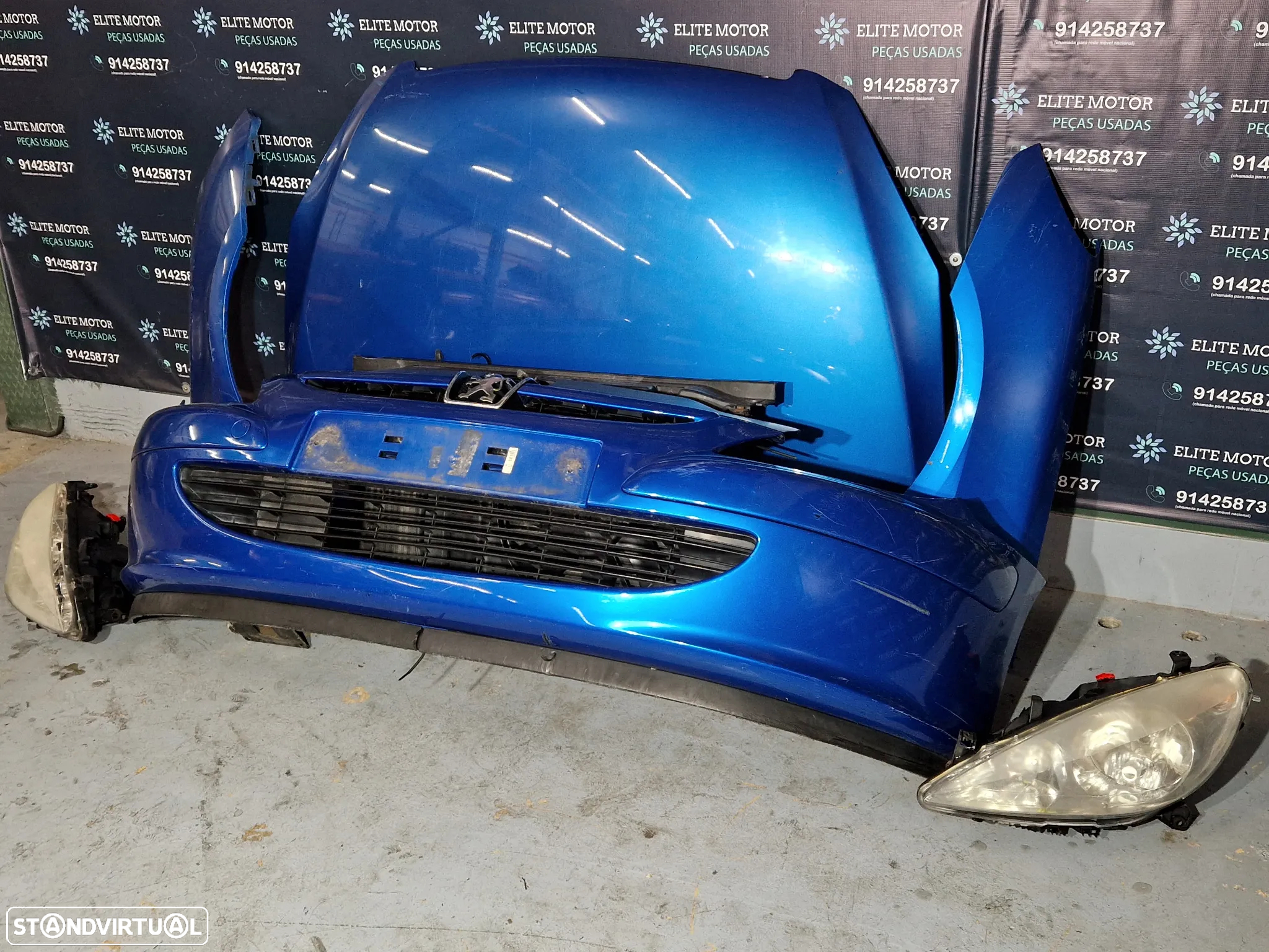 Frente completa usada PEUGEOT 307 HDI capot parachoques guardalamas oticas radiador - 3