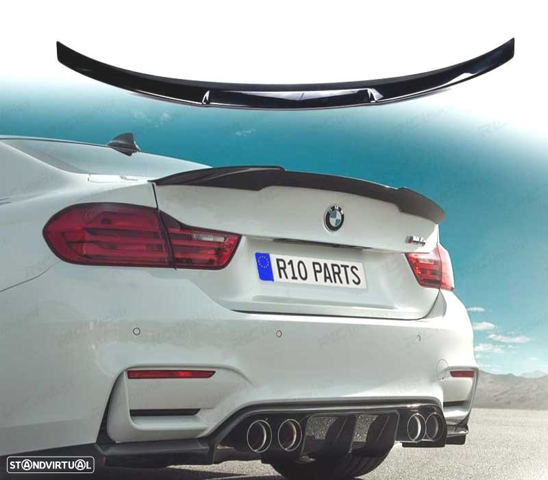 LIP SPOILER BMW F82 M4 14-20 M PERFORMANCE PRETO BRILHANTE ABS - 1
