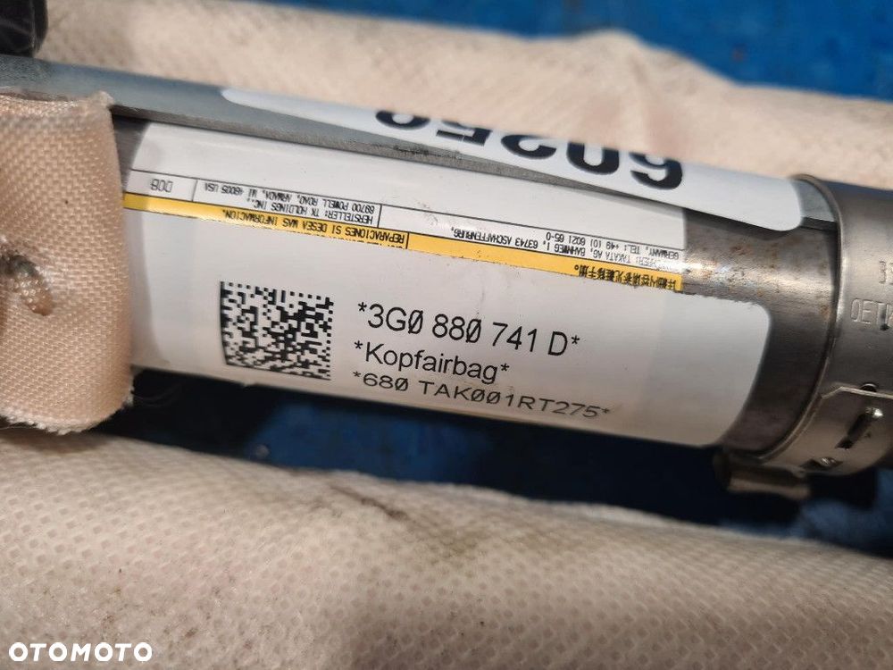 VOLKSWAGEN PASSAT B8 KOMBI AIRBAG KURTYNA X LEWA 3G0880741D LI7F CUAA - 3