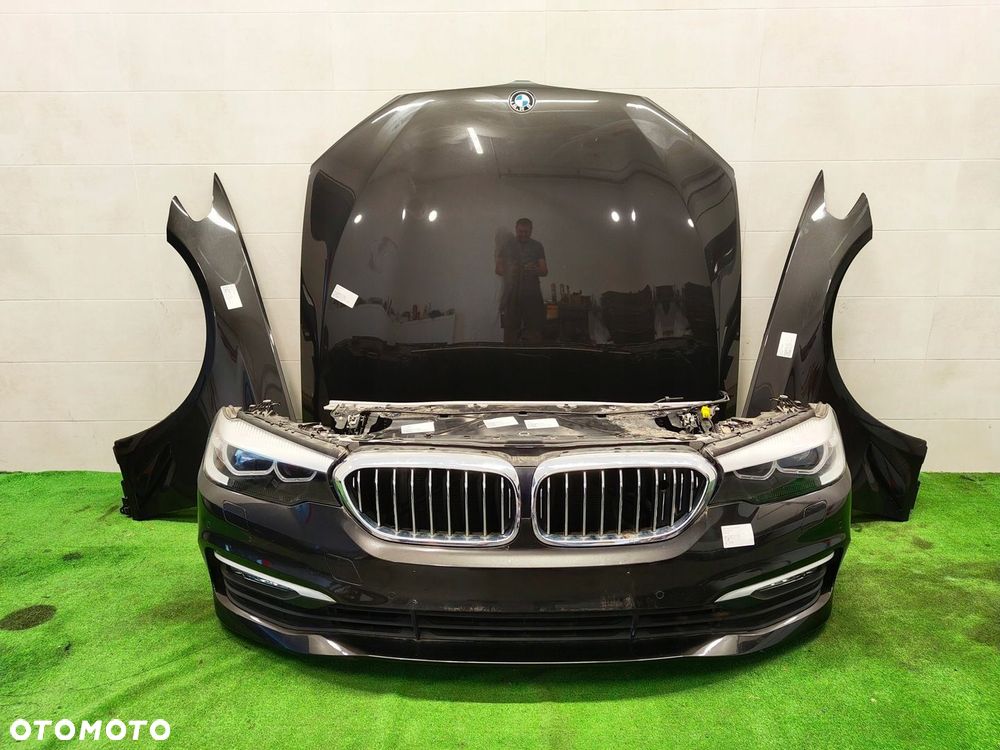 BMW 5 G30 PRZÓD MASKA ZDERZAK LAMPY BŁOTNIKI PAS PRZEDNI B65 - 1
