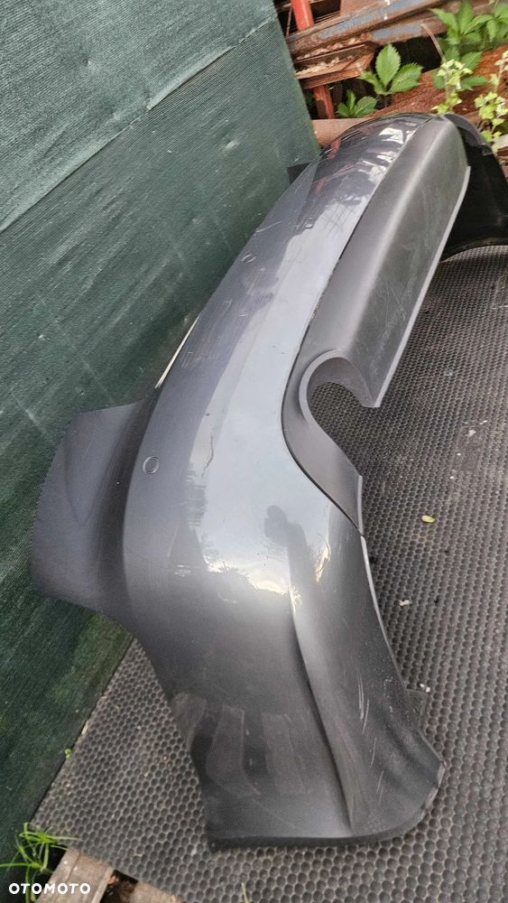 Zderzak Tył Tylny Szary LX7Z Dwa Wydechy 2 Rury Czujniki Parkowania PDC Listwa Chrom Dokładka Audi A4 B7 Sedan - 14