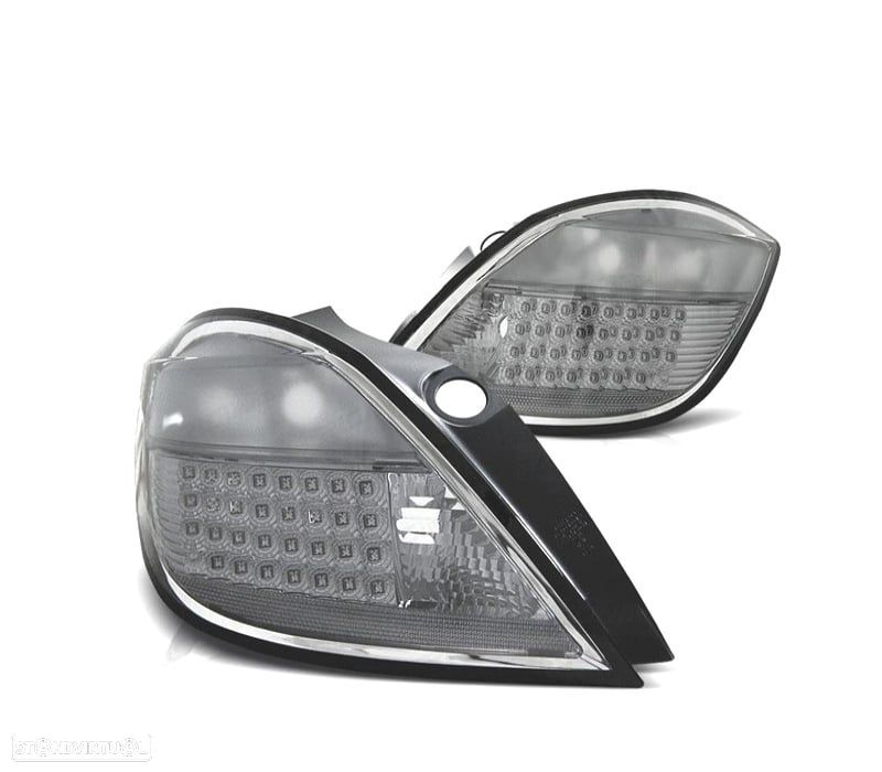FAROLINS OPEL ASTRA H 04-09 LED FUNDO CROMADO FUMADO - 1