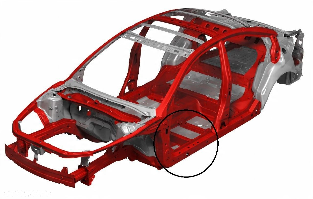 MAZDA 6 GH 07- LEWY SŁUPEK A PRÓG DRZWI KIEROWCY - 2