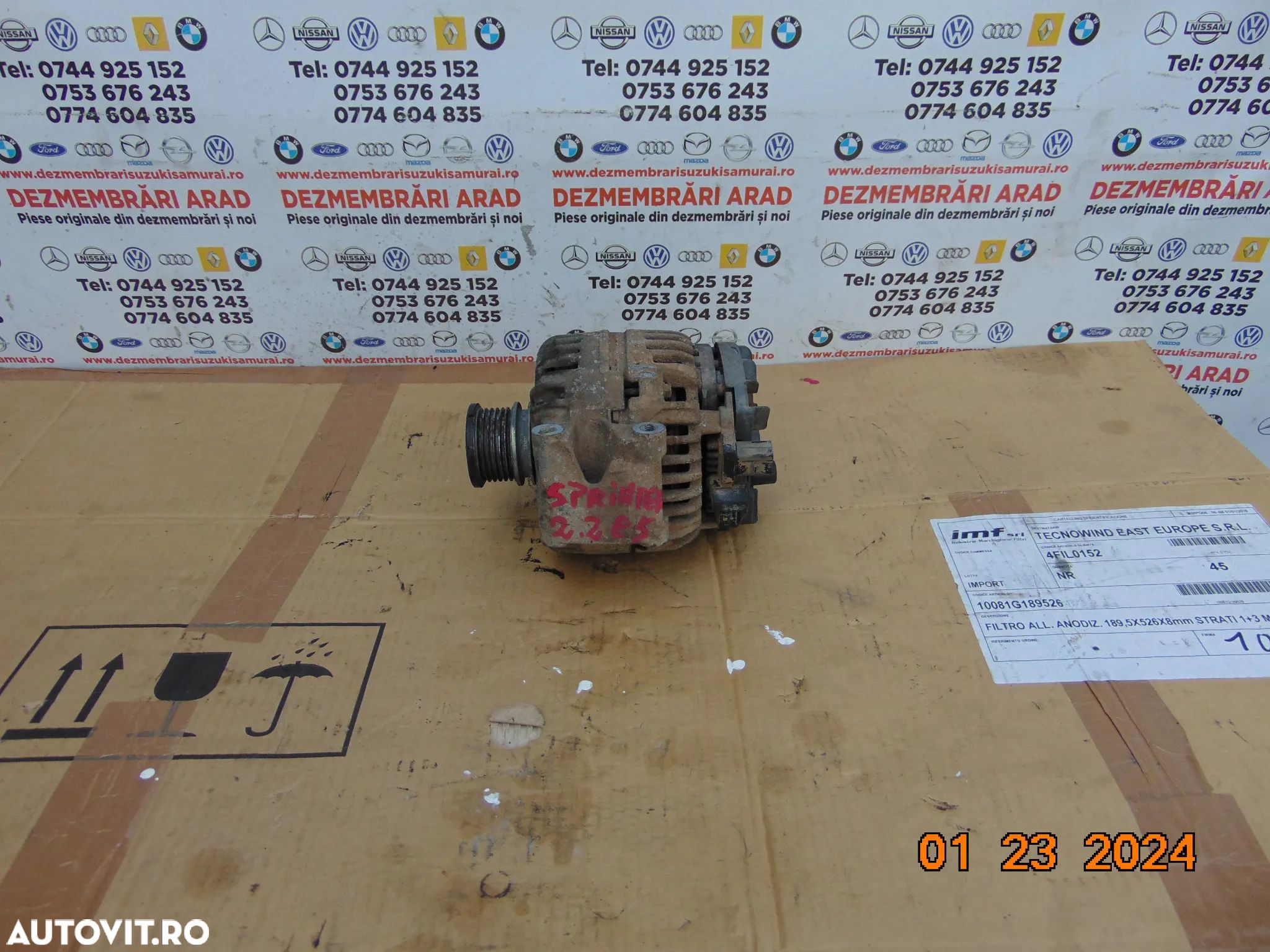 Alternator Mercedes Sprinter 2.2 euro 5 w906 Vito w639 2009-2016 cod a - 1