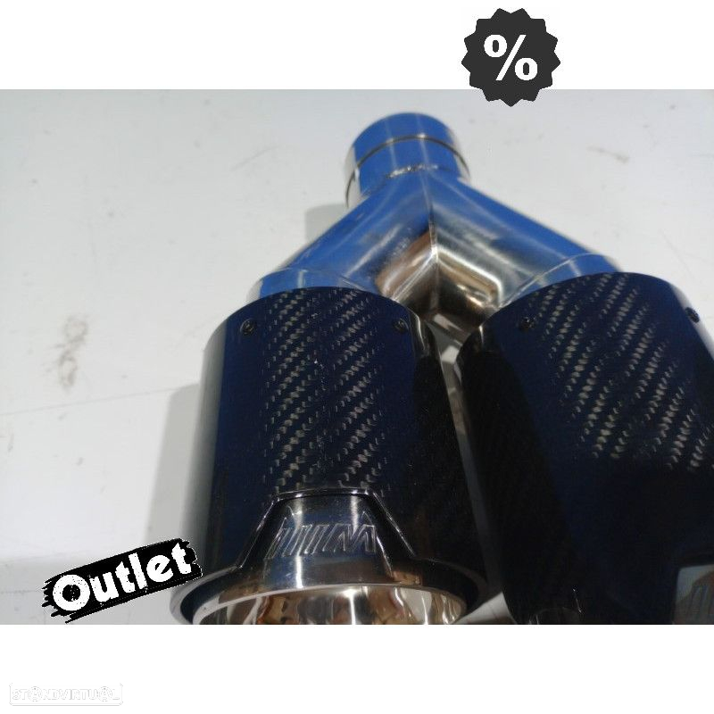 C011792C2 PONTEIRA DE ESCAPE ESQUERDA BMW LOOK M PERFORMANCE CROMADO CARBONO - 4