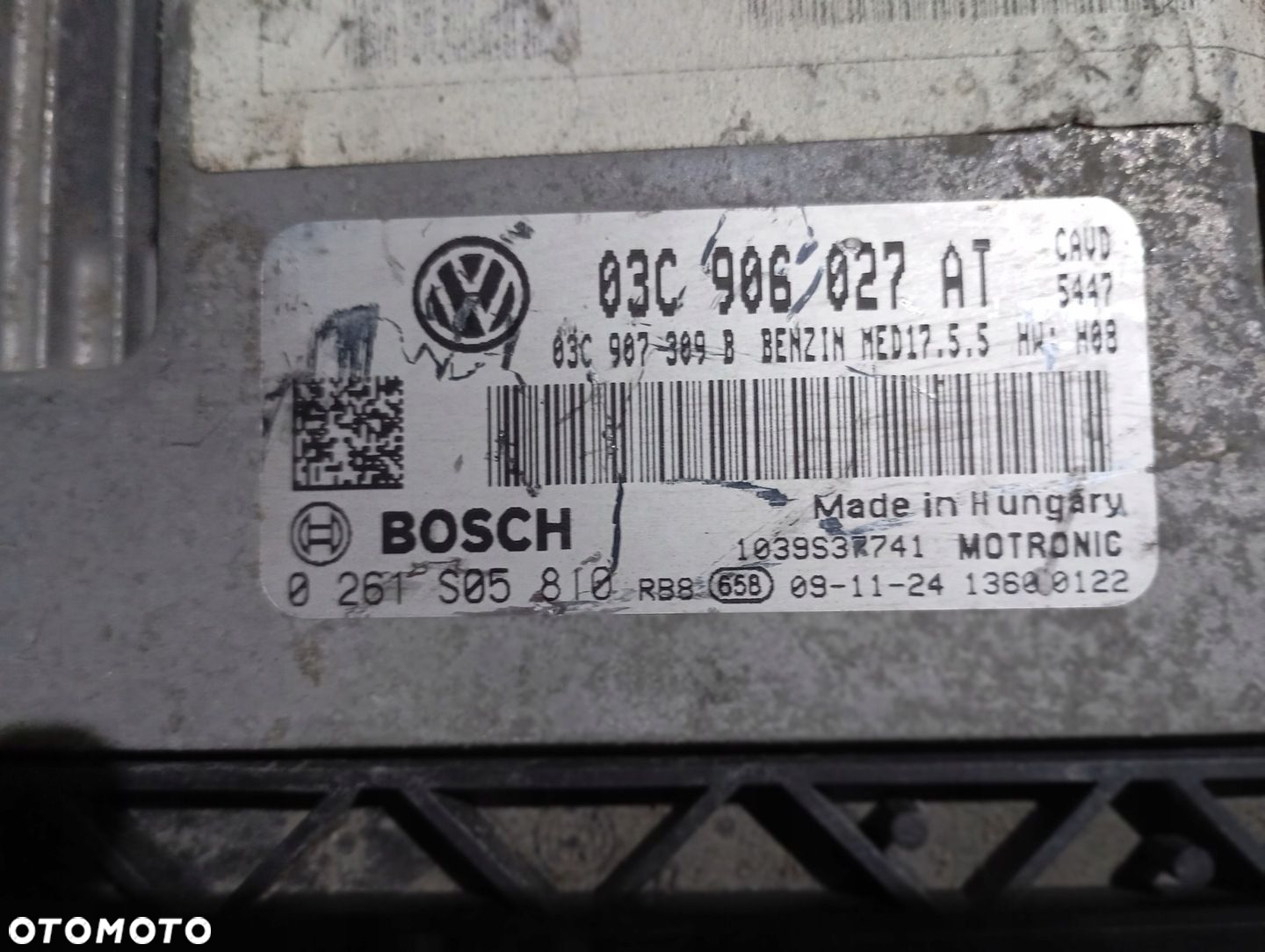 VW GOLF VI 1.4 TSI CAV 160 KM KOMPUTER STEROWNIK SILNIKA 03C906027AT - 2