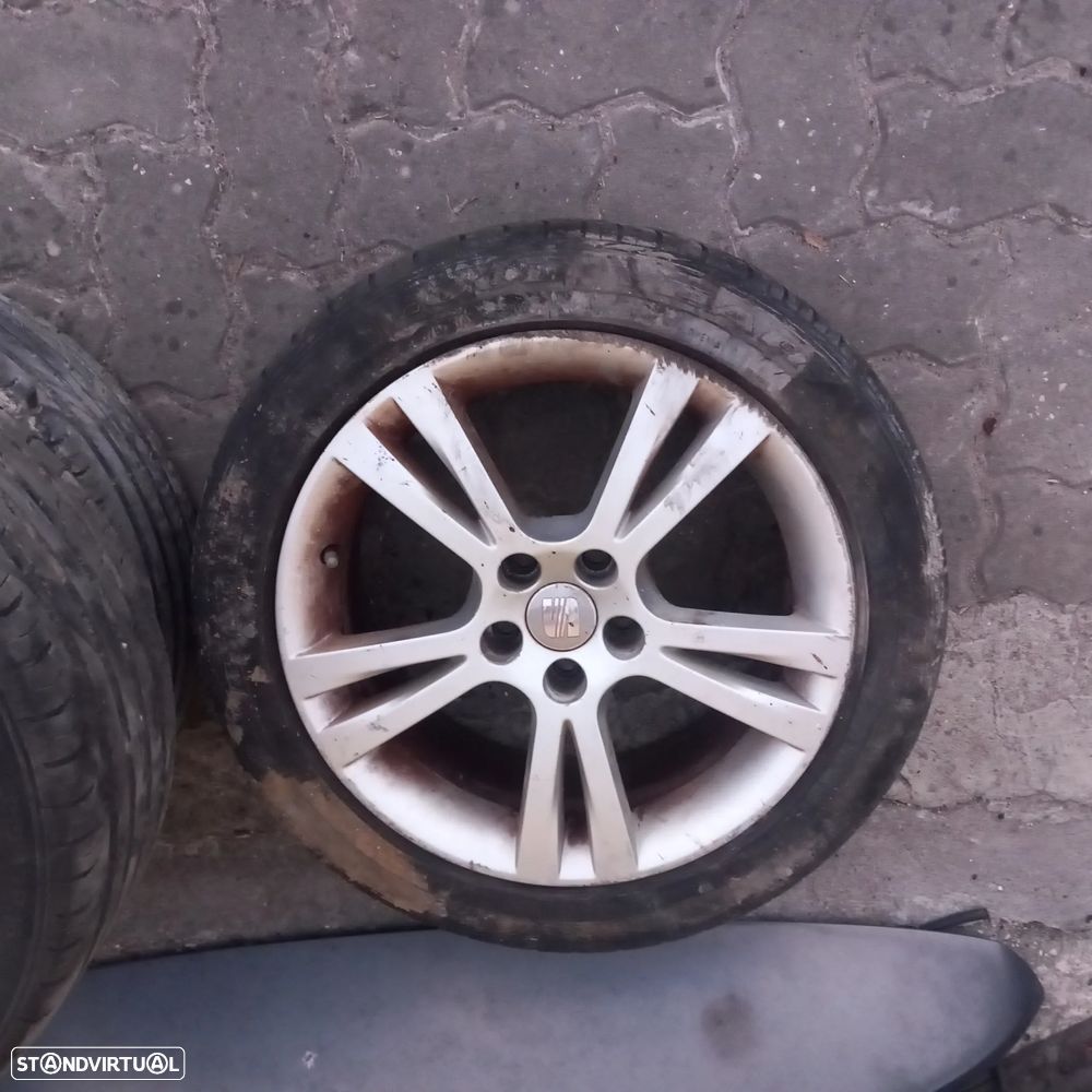 Conjunto jantes 16 seat ibiza 6j ( pneus estao gastos ) - 3