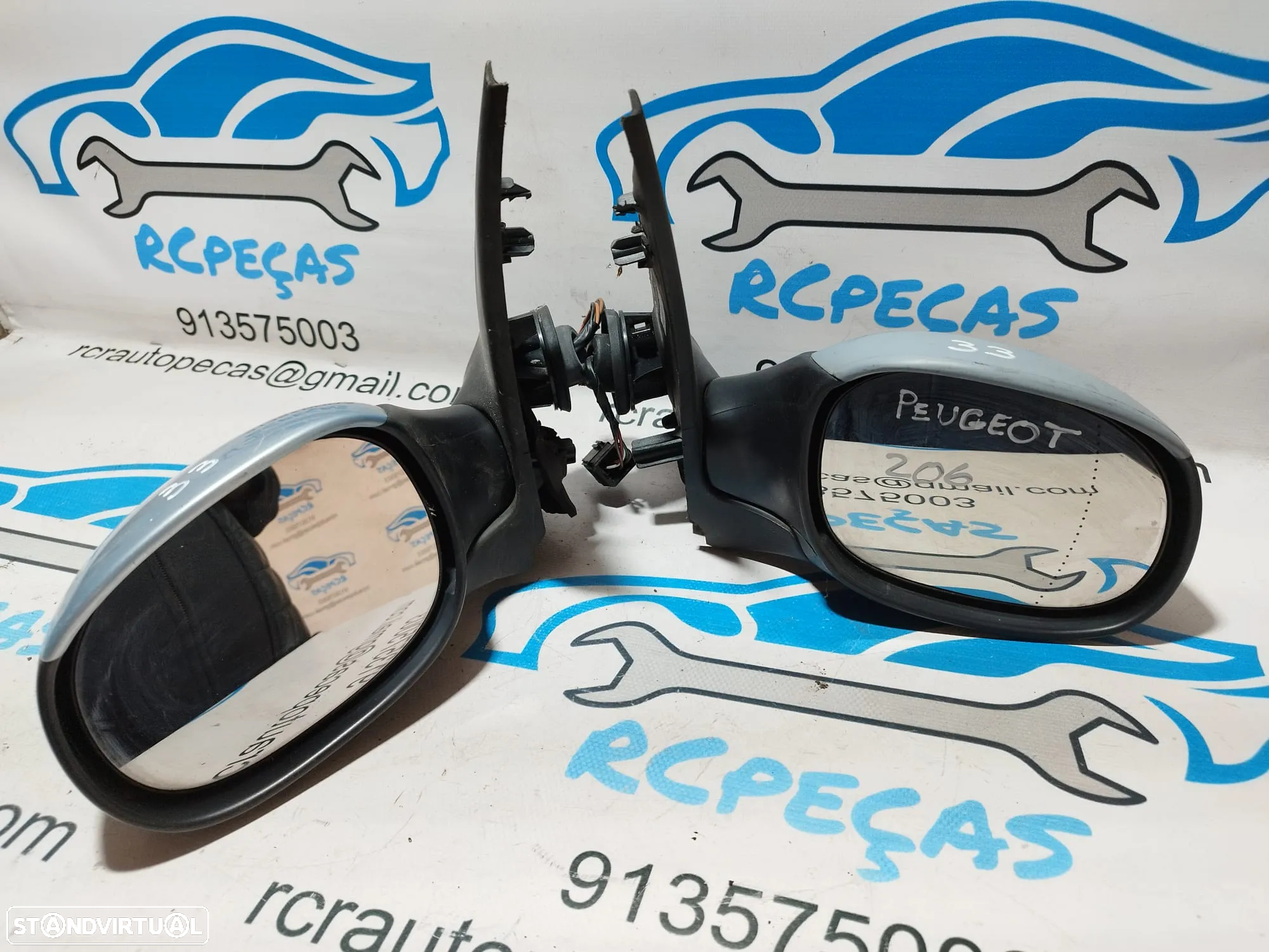 ESPELHO RETROVISOR ESQUERDO DIREITO PEUGEOT 206 96480953XT 96480953 96437171XT 96437171 ELETRICO AQUECIDO ESPELHOS RETROVISORES - 9