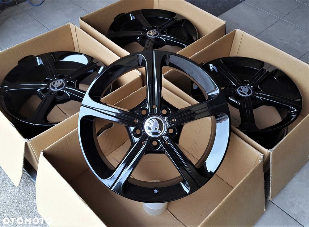 Alufelgi 17 5x112 Skoda Octavia Kodiaq Superb Yeti Karoq Czarne ! 487# - 4