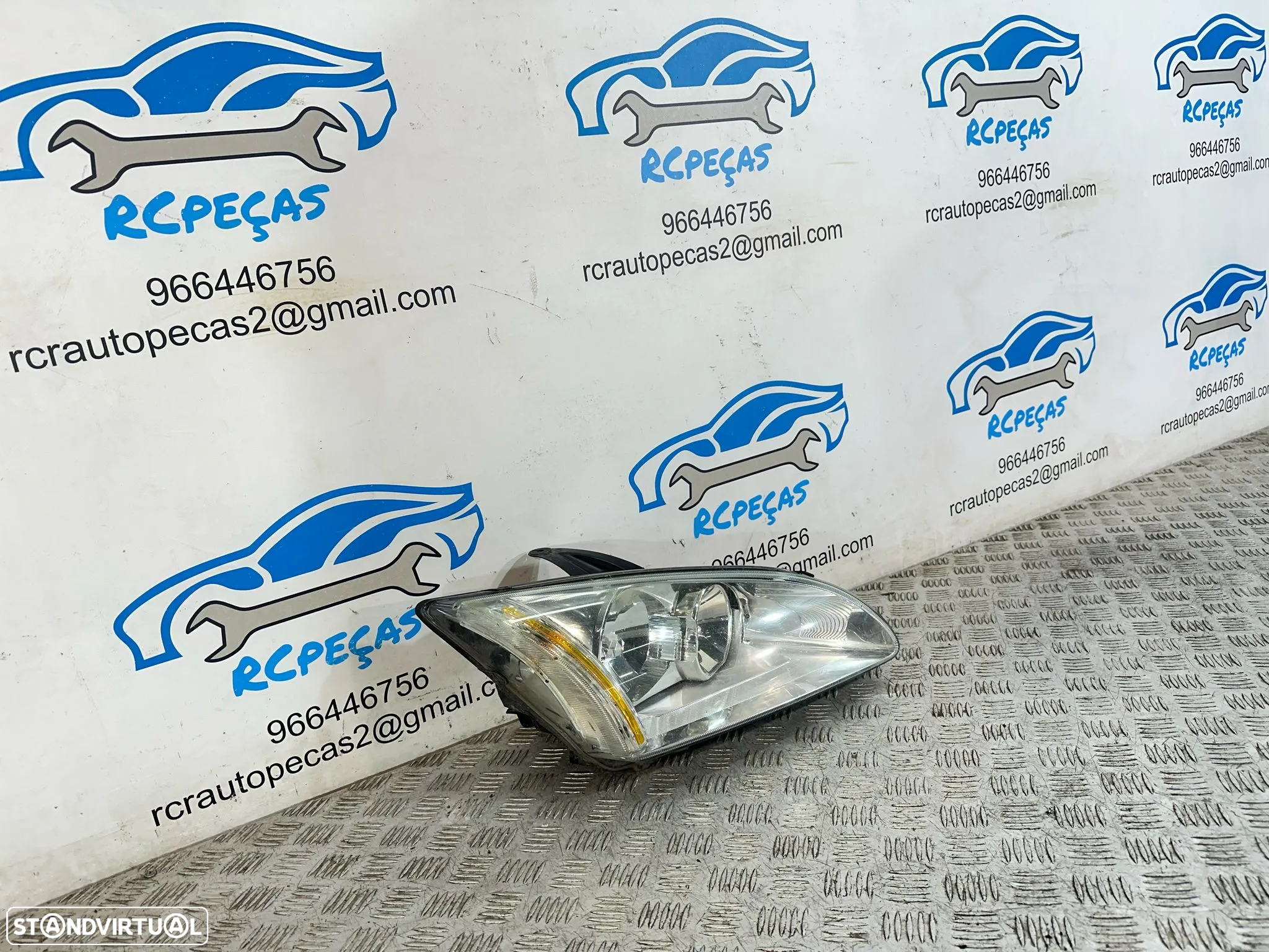 .Conjunto Oticas Farois Frente Frontal Esquerda Direita Ford Focus 2 Mk2 Fase 1 4M51-13W030-BC 4M51-13W030-BC - 11