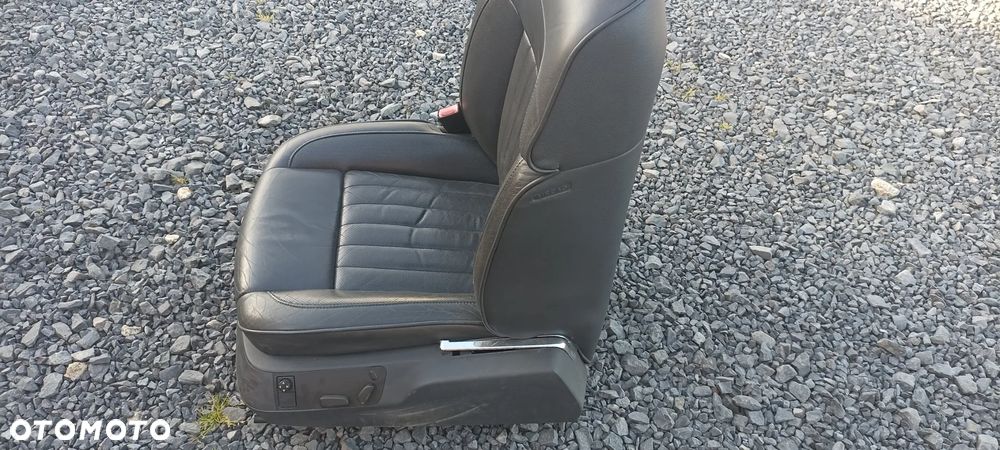 VOLKSWAGEN PHAETON 3D0 FOTEL KIEROWCY LEWY SKÓRA CZARNY - 16