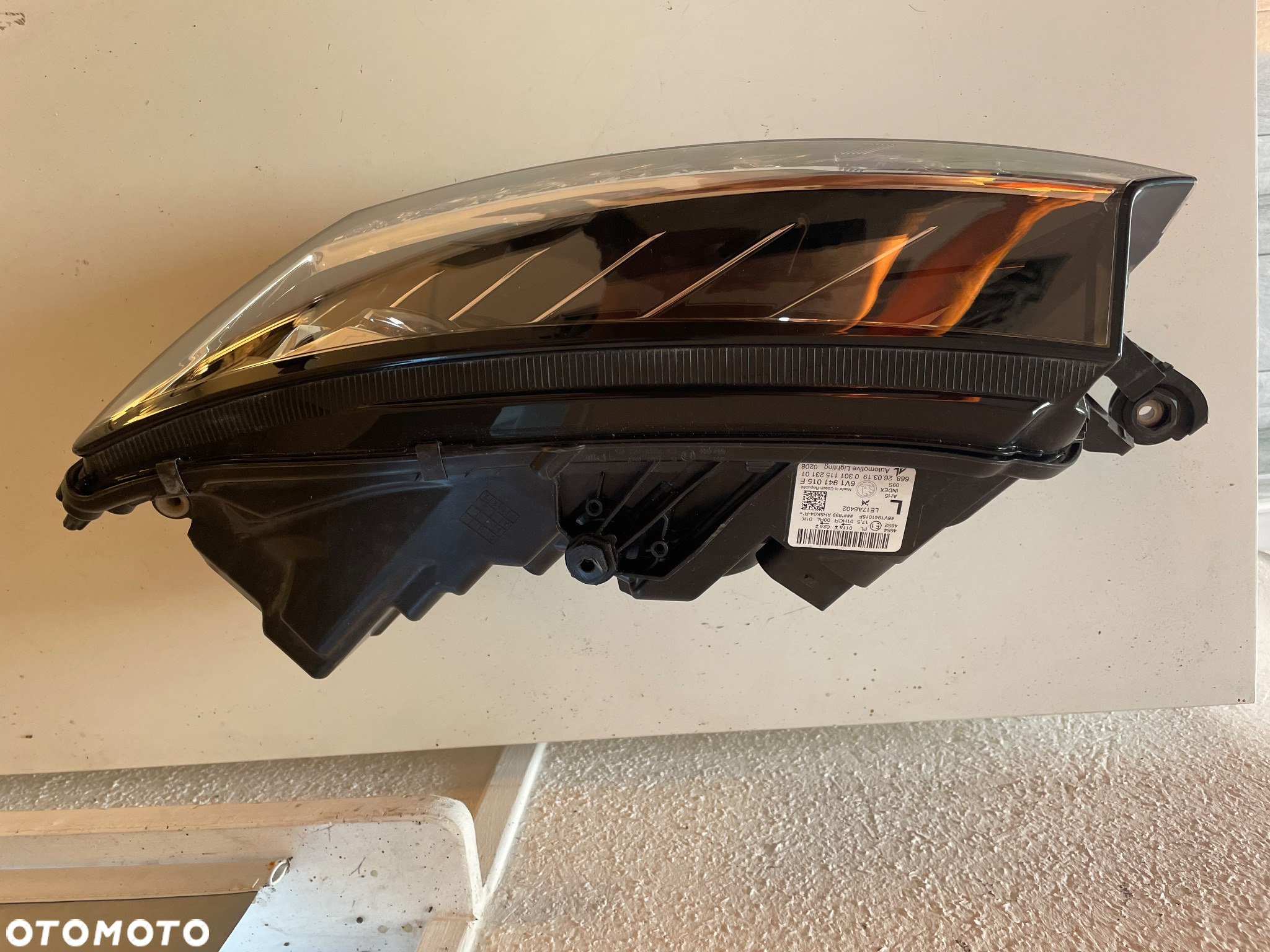 Lampa reflektor lewa przednia przód Skoda Fabia III LED XENON 6V1015E - 3