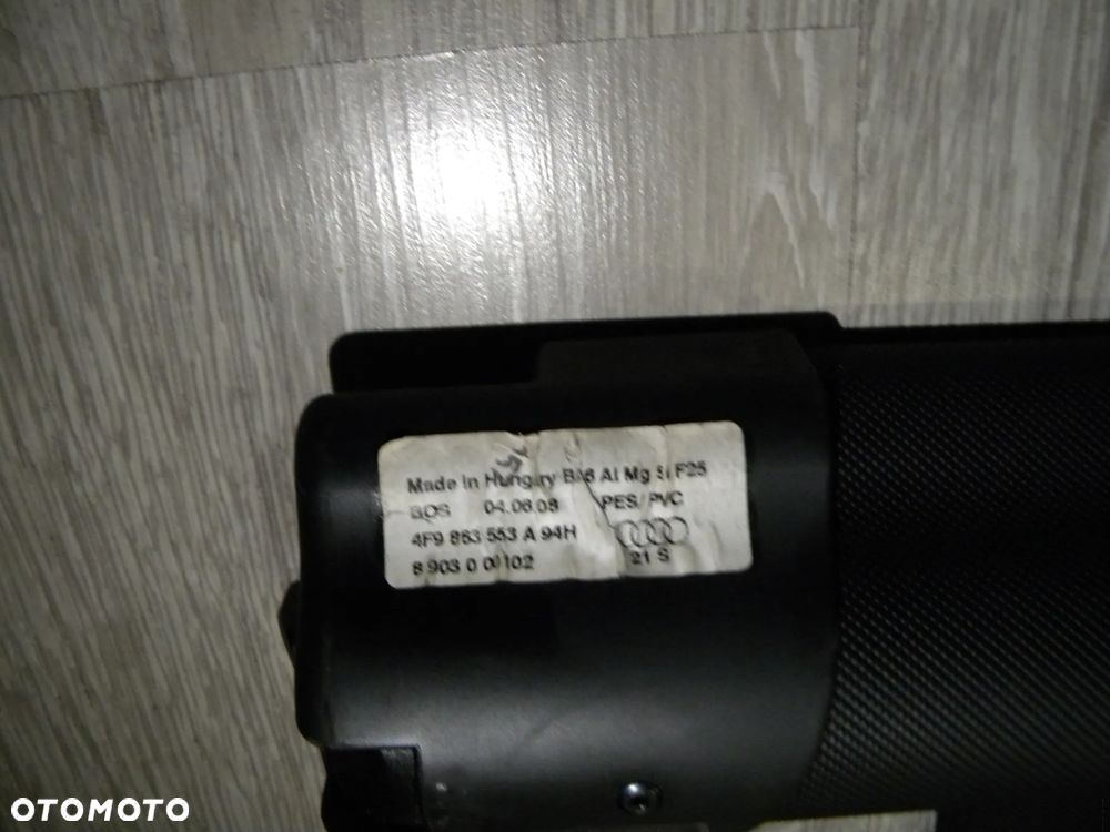 BARDZO ŁADNA ROLETA BAGAŻNIKA AUDI A6 C6 4F AVANT KOMBI 04-11 CZARNA FV ŁADNA 4F9863553 A 94H - 11