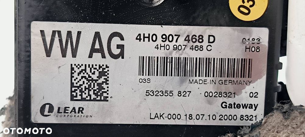 MODUŁ AUDI A8 D4 4H0907468C GATEWAY - 5