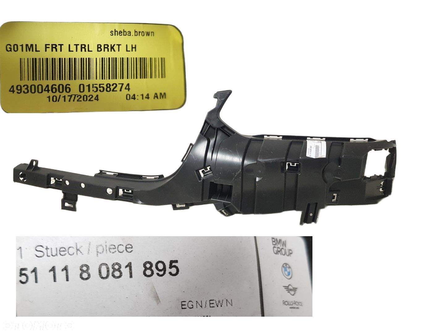 NOWY ORYGINALNY SLIZG ZDERZAKA LEWY PRZEDNI BMW X3 M-PAKIET LCI LIFT G01 21-25 8081895 LEWA PRZÓD - 1