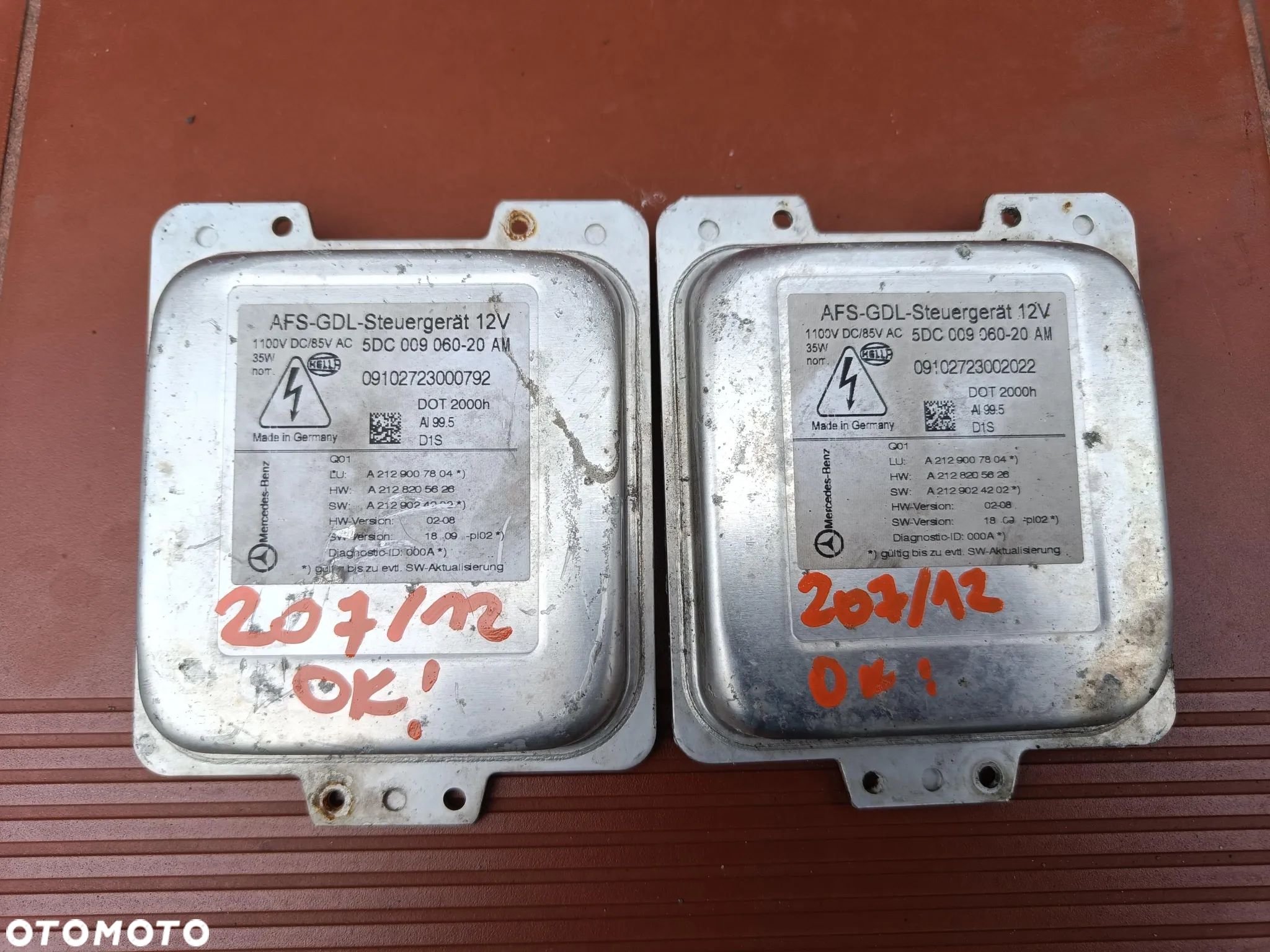 MERCEDES W207 W212 PRZETWORNICA LAMPY XENON 5DC009060-20 A2129007804 - 1