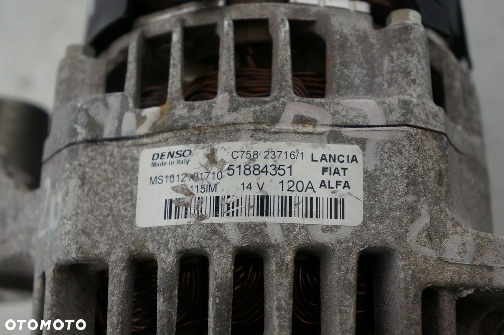 ALTERNATOR SILNIKA FIAT JEEP 500X COMPASS 1,6M-JET 51884351 14V 120A DENSO - 7