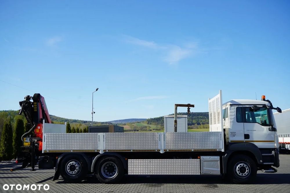 MAN TGS 26.320 /  SKRZYNIOWY 6.6 M + HDS PALFINGER PK 18002-EH B / MAX UDŹWIG: 6 000 KG / WIDŁY DO PALET / STEROWANIE RADIOWE / ROTATOR / MOCNA PODŁOGA - 13