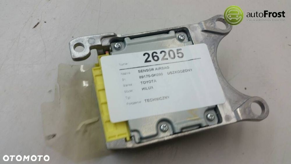 MODUŁ SENSOR AIRBAG TOYOTA HILUX 89170-0K090 - 2