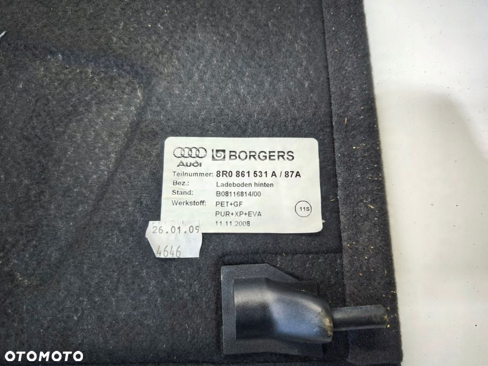 PODŁOGA BAGAŻNIKA DYWAN AUDI Q5 8R 8R0861531A 87A - 6