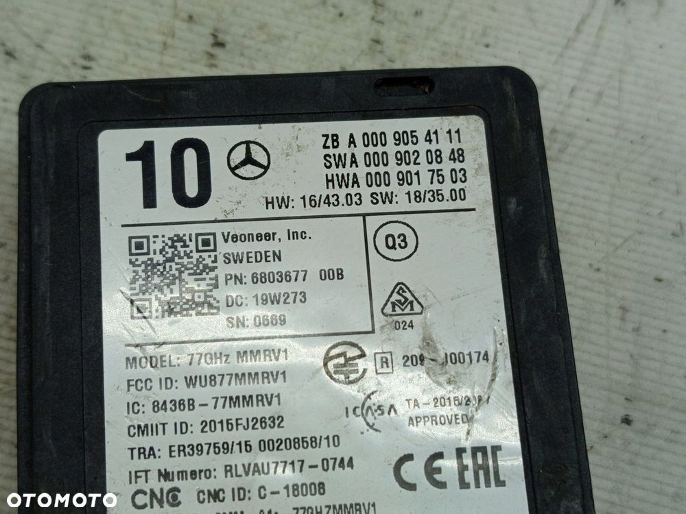 ,MERCEDES A W177 B W247 GLE W167 RADAR DISTRONIC SENSOR ACC A0009054111 - 5