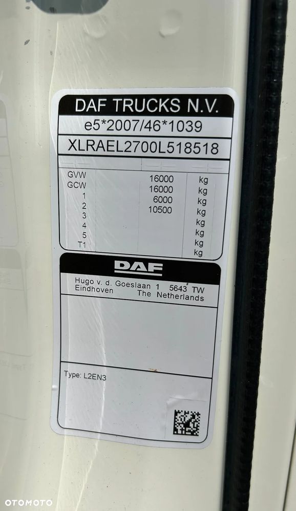 DAF LF / 260 / E 6 / ACC / BURTOFIRANKA + WINDA / ŁAD. 8 975 KG / 18 PALET - 12