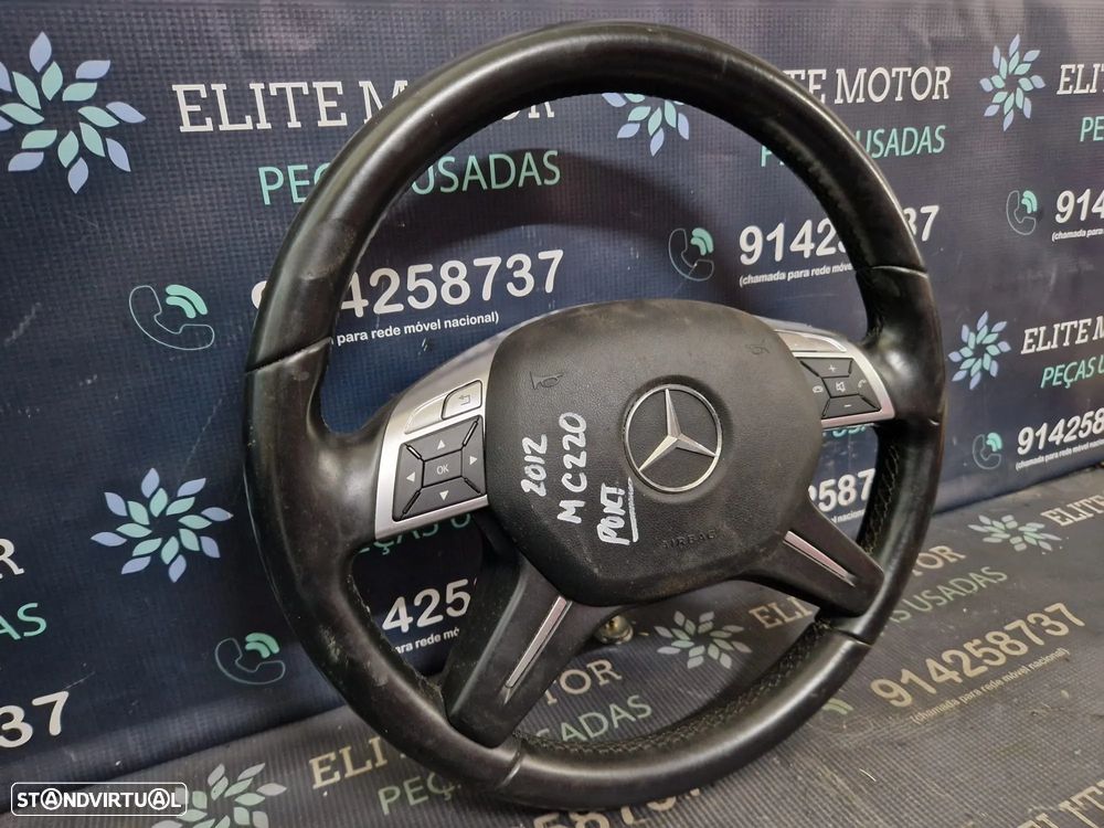 Volante usado pele com airbag MERCEDES CLASS C W204 FACELIFT - 2