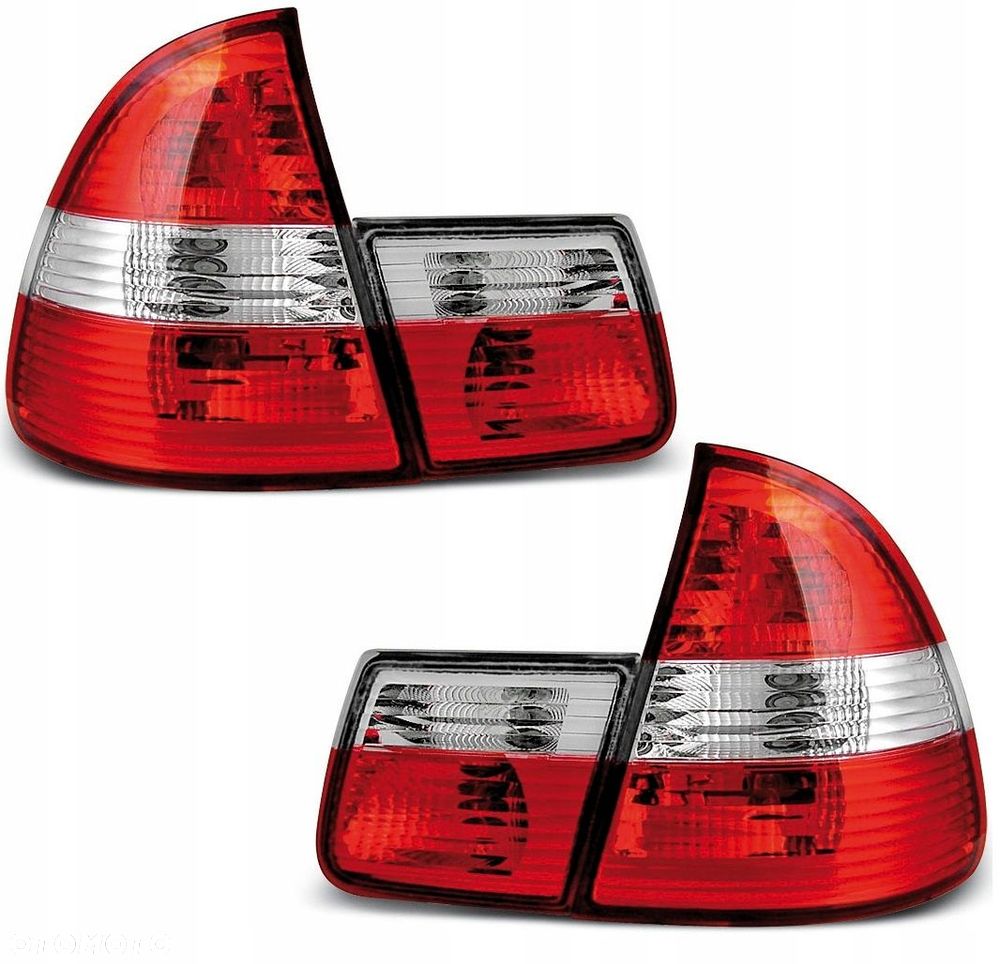 lampy tynel kpl 4szt żarówkowe biało czerwone bmw 3 e46 kombi turing 1998- - 1