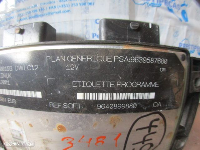 Centralina 9639587680 9640899880 PEUGEOT 206 2001 1.9D 70CV 3P CINZA LUCAS PEUGEOT 206 2001 1.9D 70CV 3P PRETO LUCAS - 4