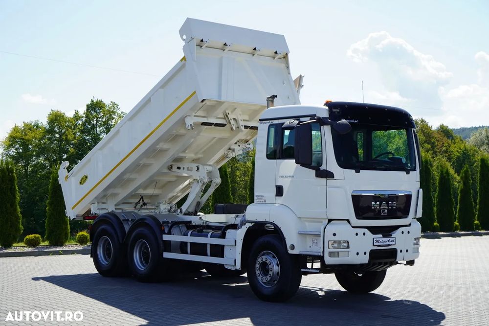 MAN TGS 33.400 / 6X4 / BASCULĂ CU 2 LATE / BASCULĂ CU HIDRODOXIE / BORDMATIC / MEILLER KIPPER / EURO 5 - 3