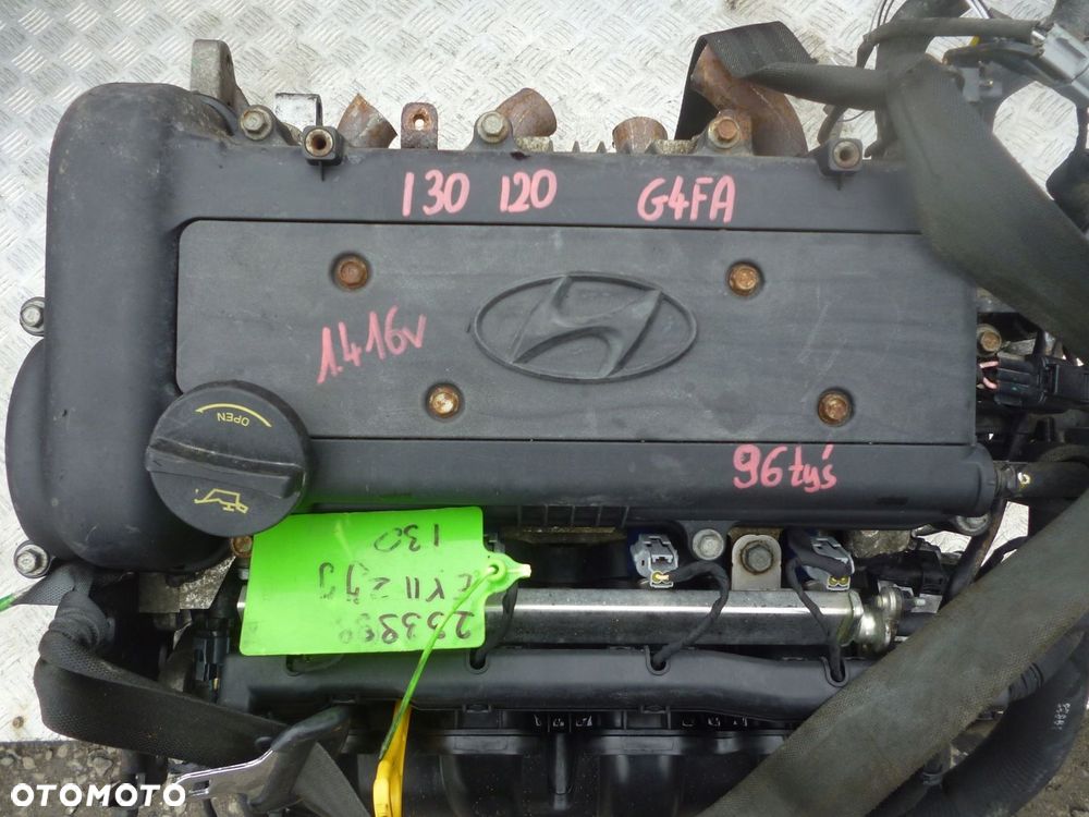 SILNIK HYUNDAI I20 I30 KIA 1.4 16V G4FA 96 TYS - 2