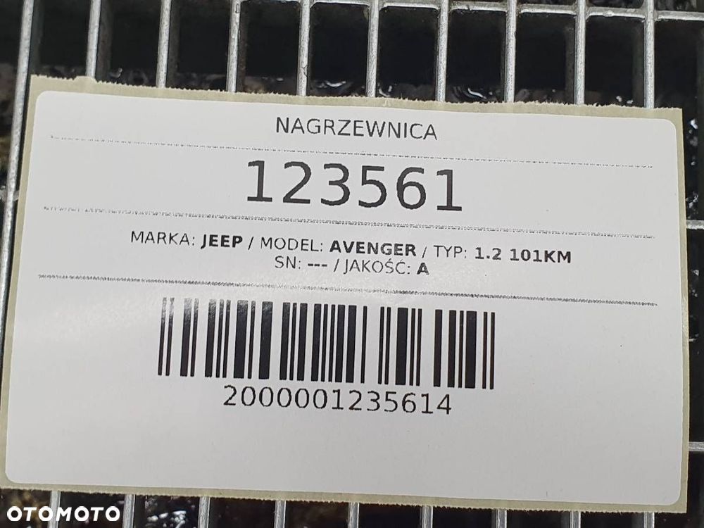 NAGRZEWNICA 9850267280 JEEP AVENGER EUROPA 1.2 THP KLIMATYZACJA - 9