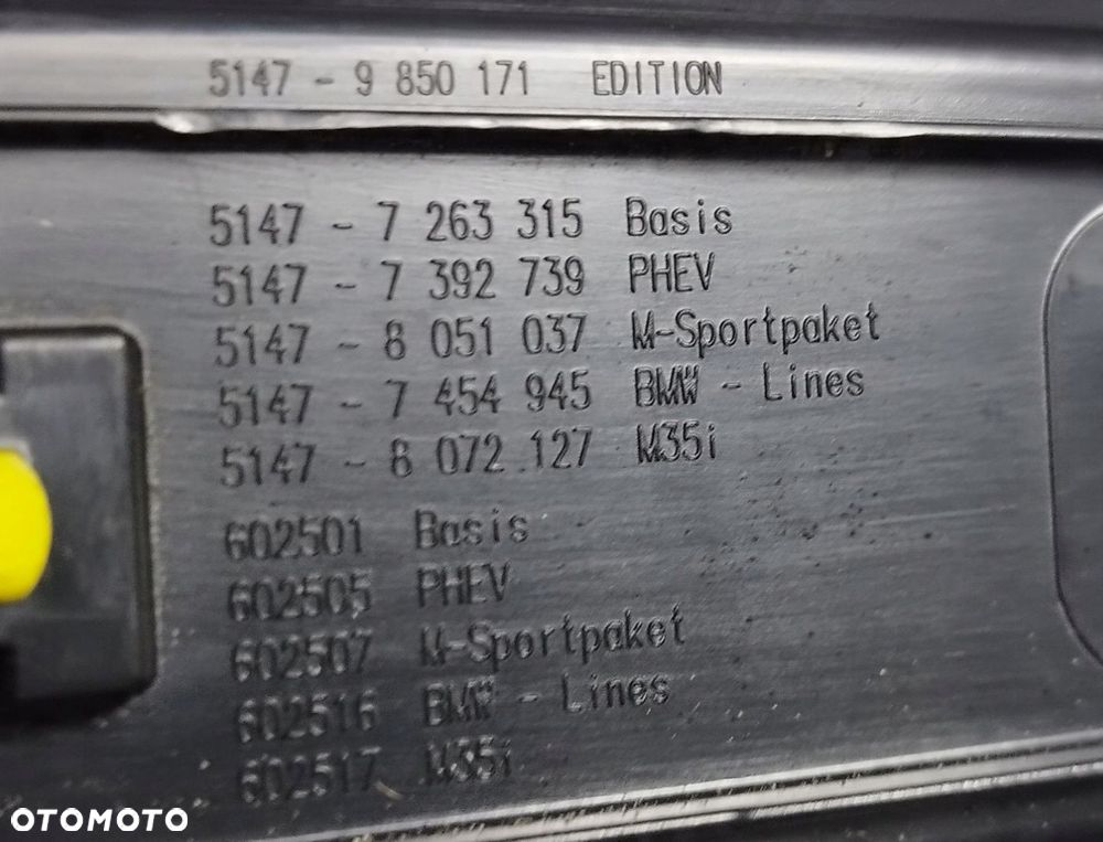 BMW X2 F39 M35i LISTWA NAKŁADKA PROGU PRZÓD 8072127 - 16