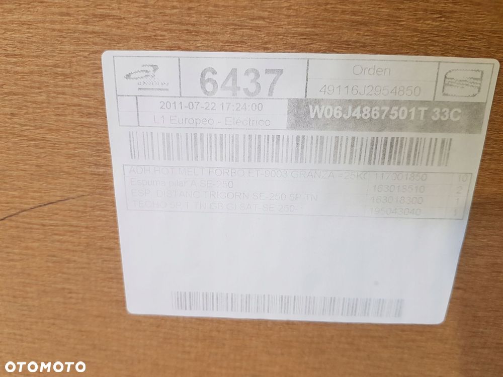 podsufitka komplet seat ibiza iv hb 5d eur 11r - 14