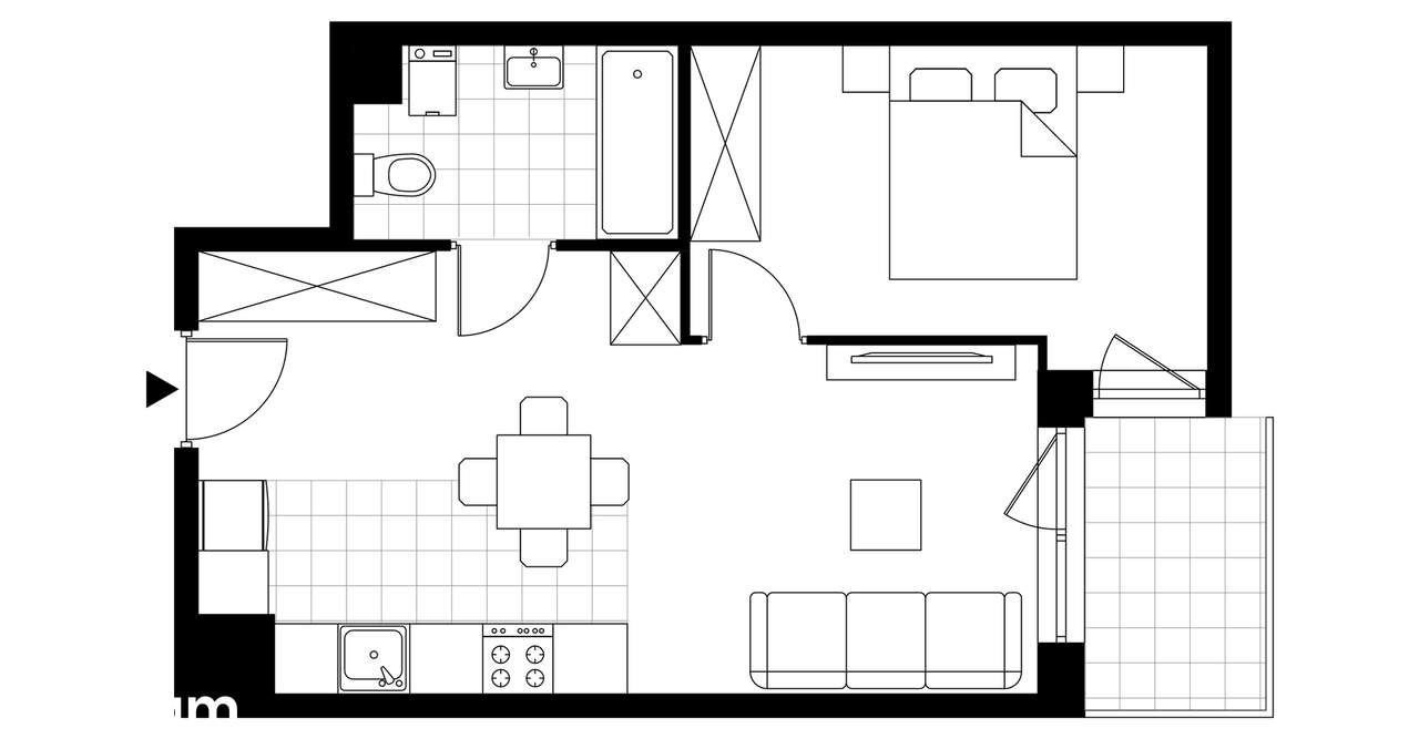 2-pokojowe mieszkanie 38m2 + balkon Bez Prowizji - Pełny obrazek: 4/11