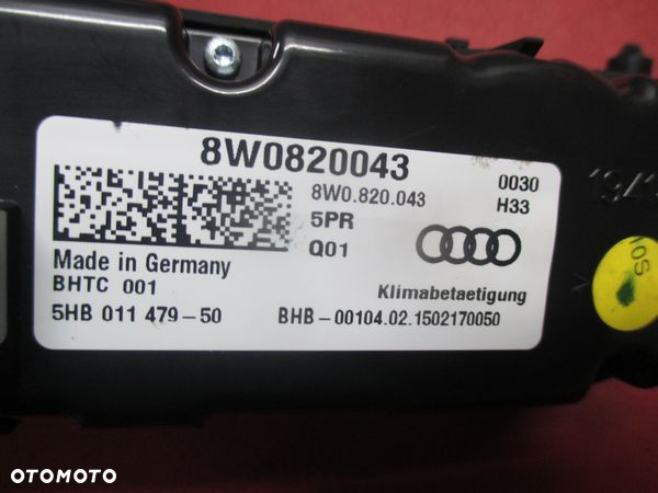 AUDI A4 B9 15R. PANEL KLIMATRONIK 8W0820043 - 4