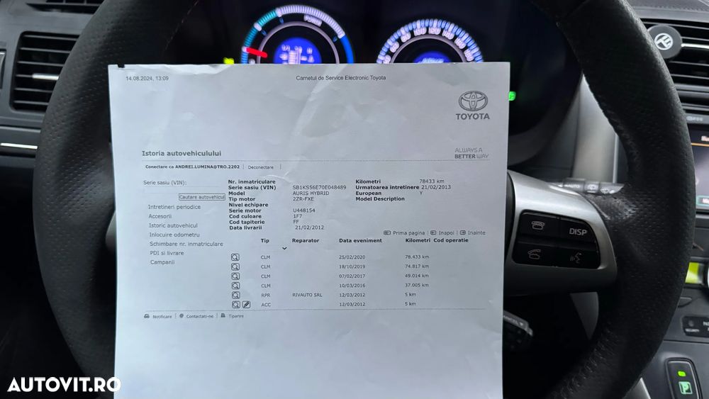 Toyota Auris 1.8 VVT-i Automatik Executive - 12