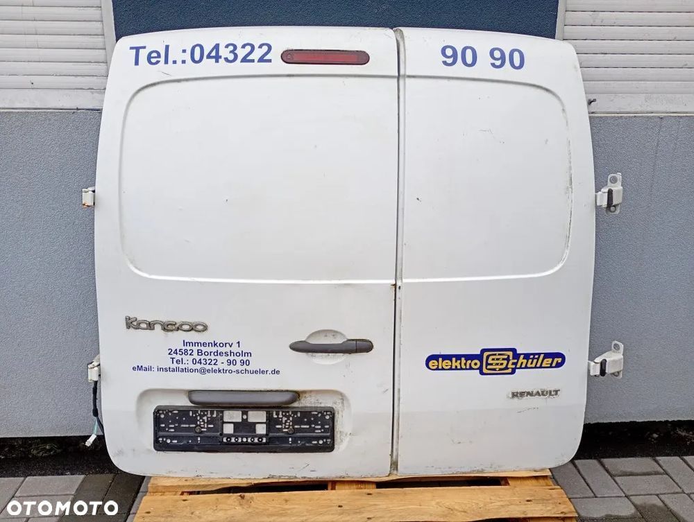 drzwi tylne prawe tył kompletne renault kangoo ii iii 2008-2021 białe - 1