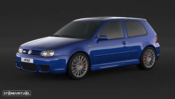 Kit completo para VW Golf 4 / IV 98-03 R32 look em plástico ABS e fibra (para-choques frontal + traseiro + embaladeiras + aileron) - 1