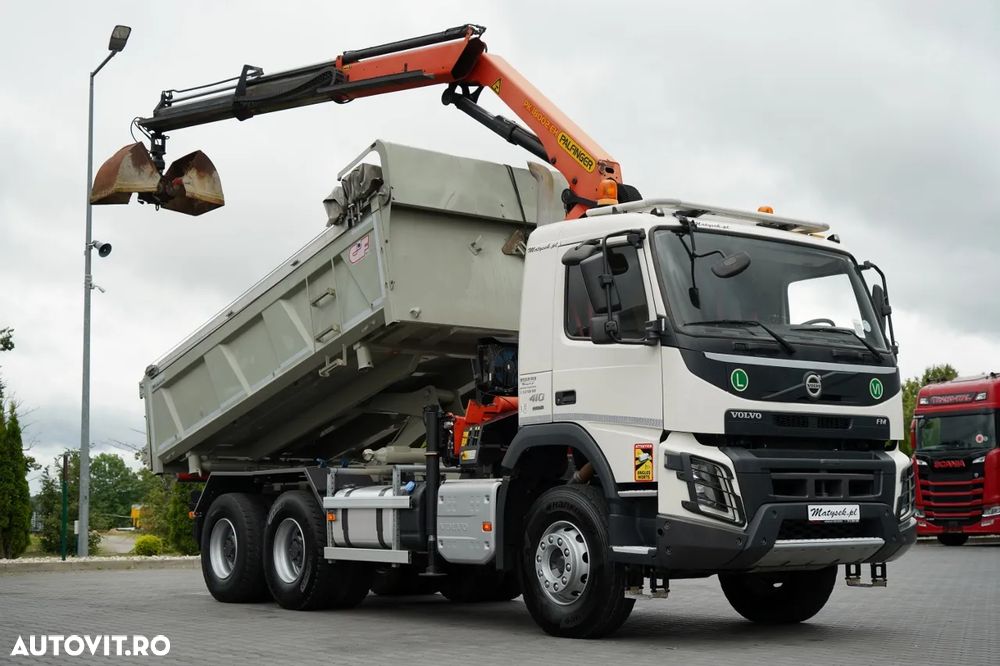 Volvo FMX 410 / 6x4 / CAMION BASCULANTE + HDS PALFINGER 18002-EH A / HYDROBOARD / RADIO CONTROL / EURO 6 / - 4