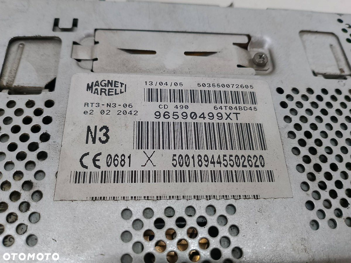 RADIO  PEUGEOT 307 CC 96590499XT  RT3-3N-06 - 3