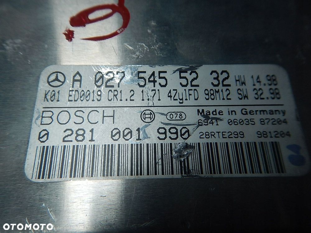 komputer sterownik silnika mercedes w168 1.7 a0275455232 - 4